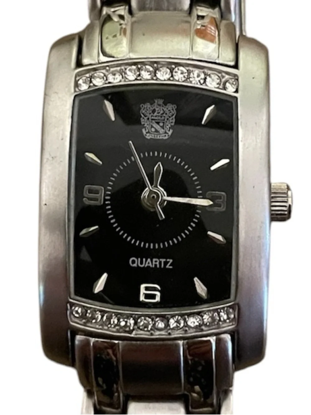 Paolo Gucci PG873WB Black Dial Crystal Accent Stainless Steel Quartz Watch